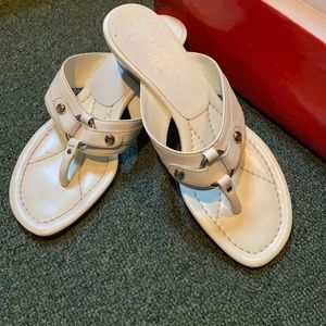 Anne Klein leather thong sandals